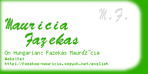 mauricia fazekas business card